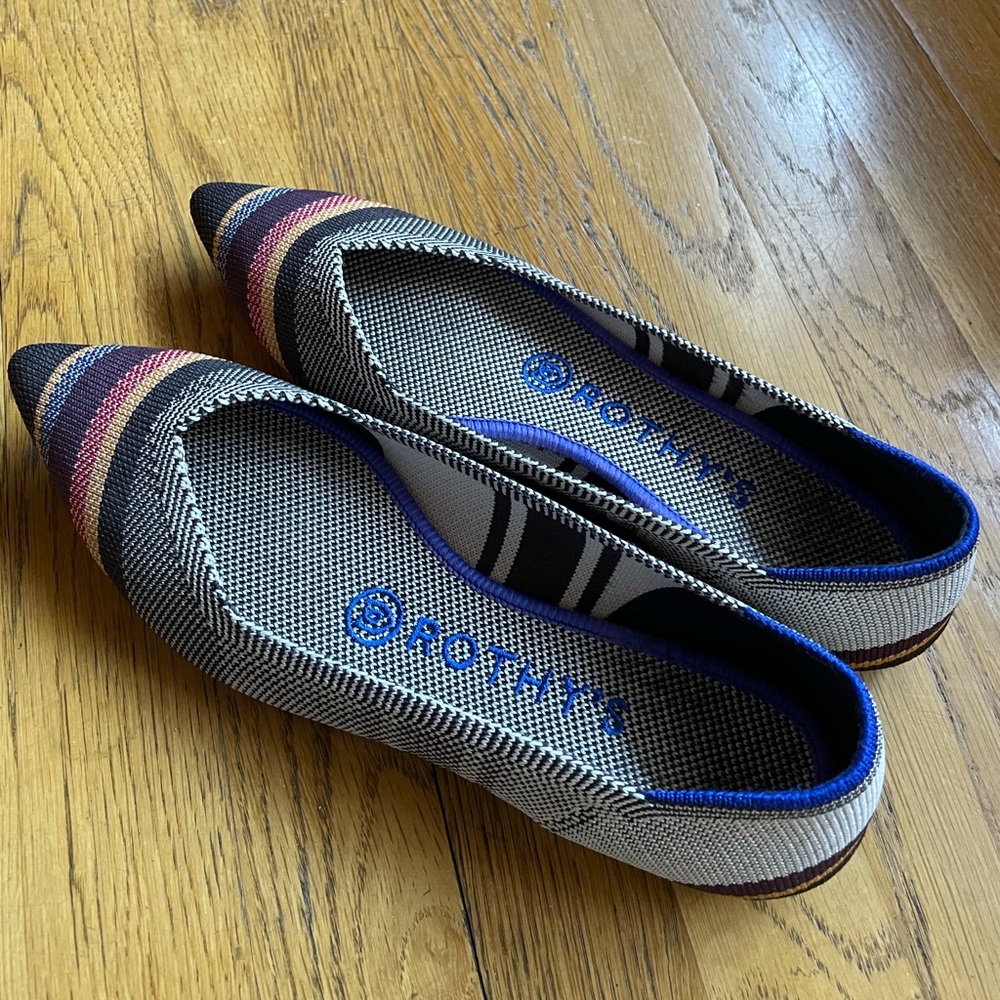 Rothy’s The Point Inverse Stripe Flats 6.5 - image 3